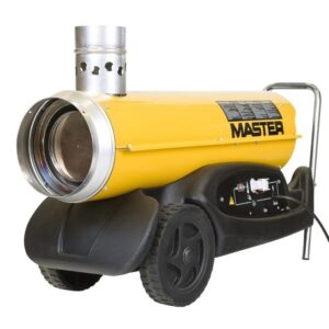 Set Incalzitor profesional cu motorina MASTER Italia BV77E cu ardere indirecta, cos de fum, 20kW si termostat